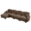 Canapé modulaire confortable en tissu de chenille plissé 4 places-349226426