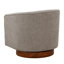 Gris, fauteuil d'appoint pivotant, revêtement en chenille, mouvement à 360 degrés, coussin en mousse épaisse de 6 po, base brune-1091487623