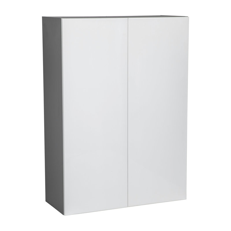 Armoire murale ouverte à panneau de particules standard prête à assembler, Blanc lustré, H 42 po x l 24 po