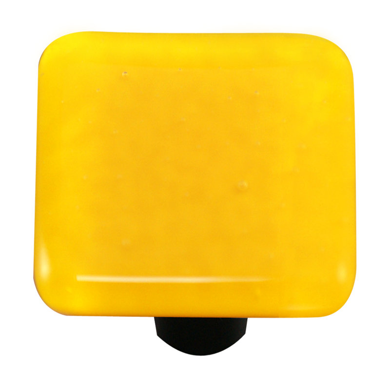 Poignée carrée de 1 1/2 po Solids, Noir, Jaune tournesol