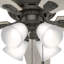 Ventilateur de plafond standard à 5 pales de 52 po avec chaîne de traction et ensemble d'éclairage inclus Amberlin-56398025