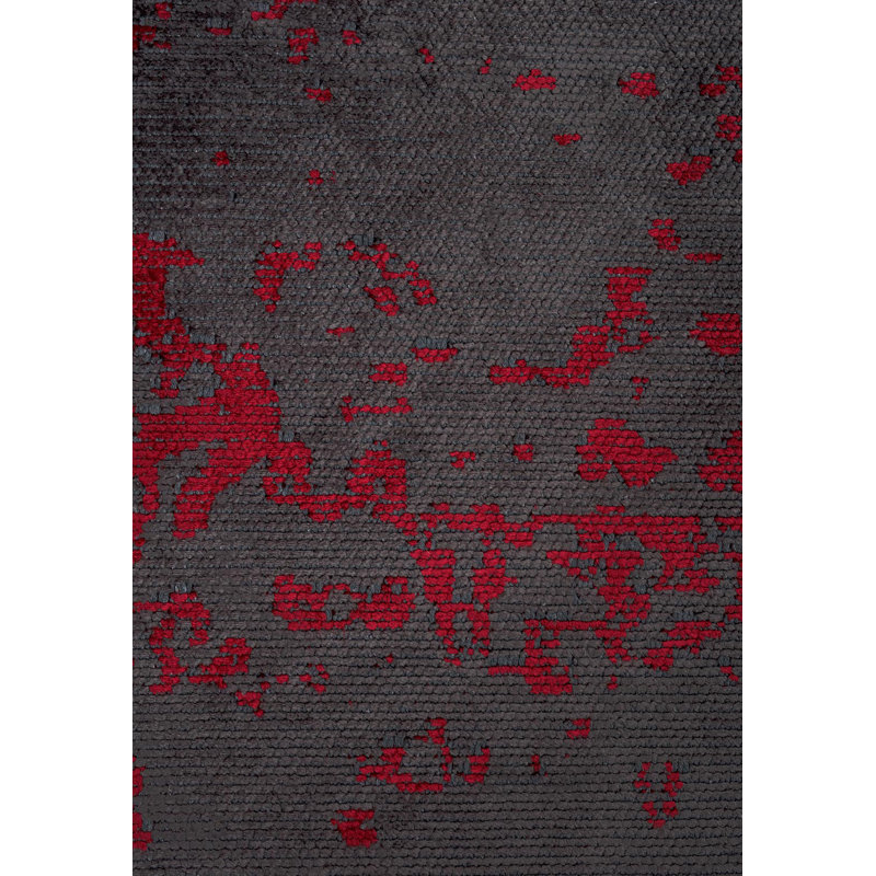 Rapture Red/Gray Luxury Area Rug, Rectangle 7'10" x 11'2"