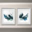 Coup de cœur côtier I - Encadré sous verre acrylique, ensemble de 2, décoration murale de style bord de mer pour salon