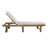 Halid 77.17"x23.62" Modern Classic Foldable Adjustable Wood Chaise Outdoor Lounge Chair with Cushion & Wheels