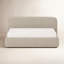 Barletta Upholstered Queen Wing Platform Bed, Cream-130130991-130130994