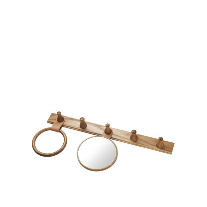 Alle Round Solid Wood Mirror