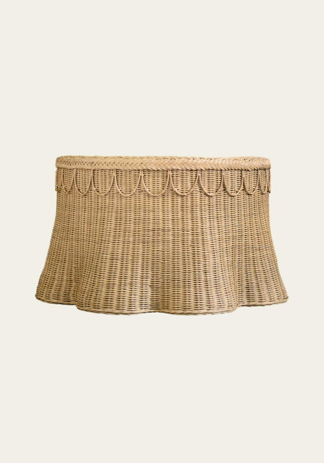 Wicker table skirt.
