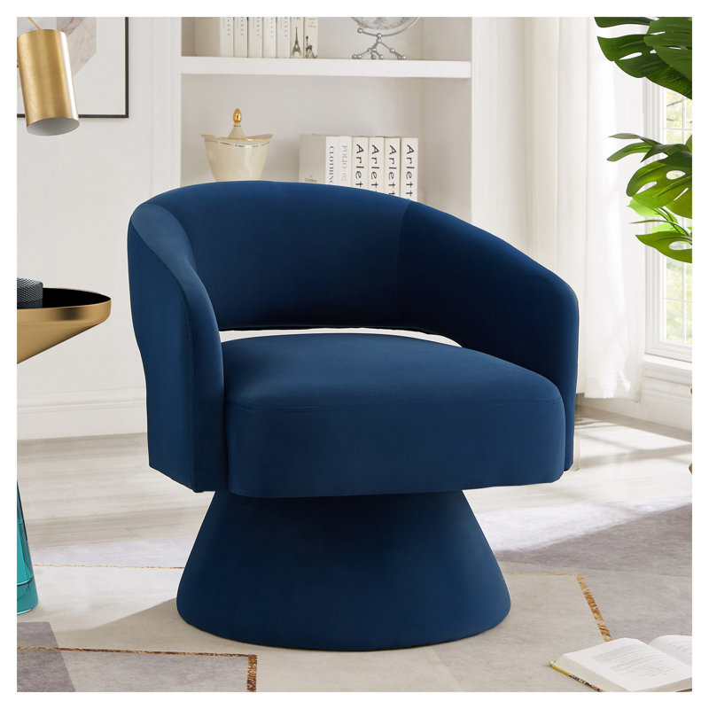 Fauteuil d'appoint pivotant Modern, Marine, Marine