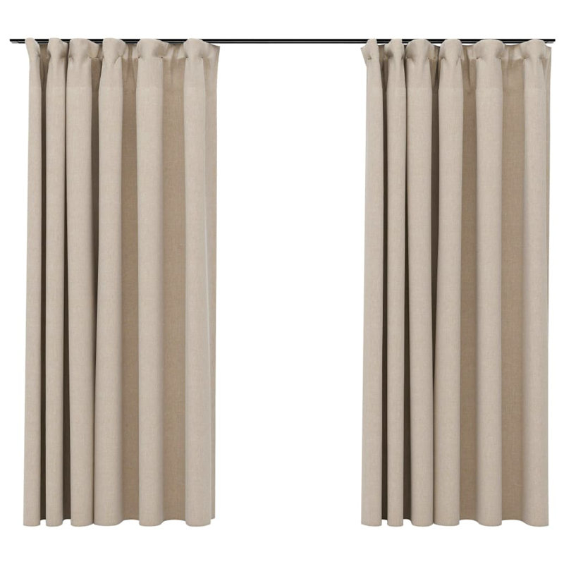 Blackout Curtain, Width 140 x Drop 175 cm, Beige