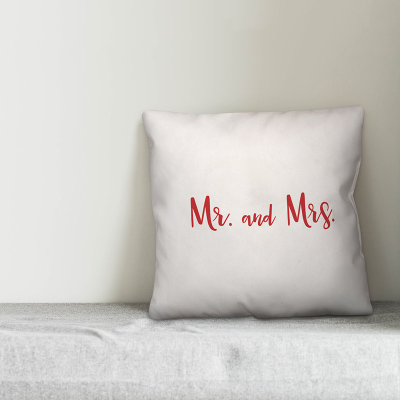 Throw Pillow, Throw Pillow, White/Red
