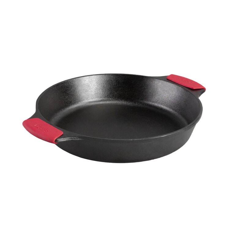 Lodge 10.25 Cast Iron Baker's Skillet W/Silicone Grip