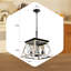 Luminaire suspendu style lustre 4 lumières de style campagnard en acier rustique pour salle à manger et cuisine-205515662