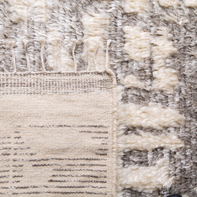 Tapis abstrait en laine et viscose noué à la main Donatella, Tapis de couloir 2 pi 3 po x 8 pi