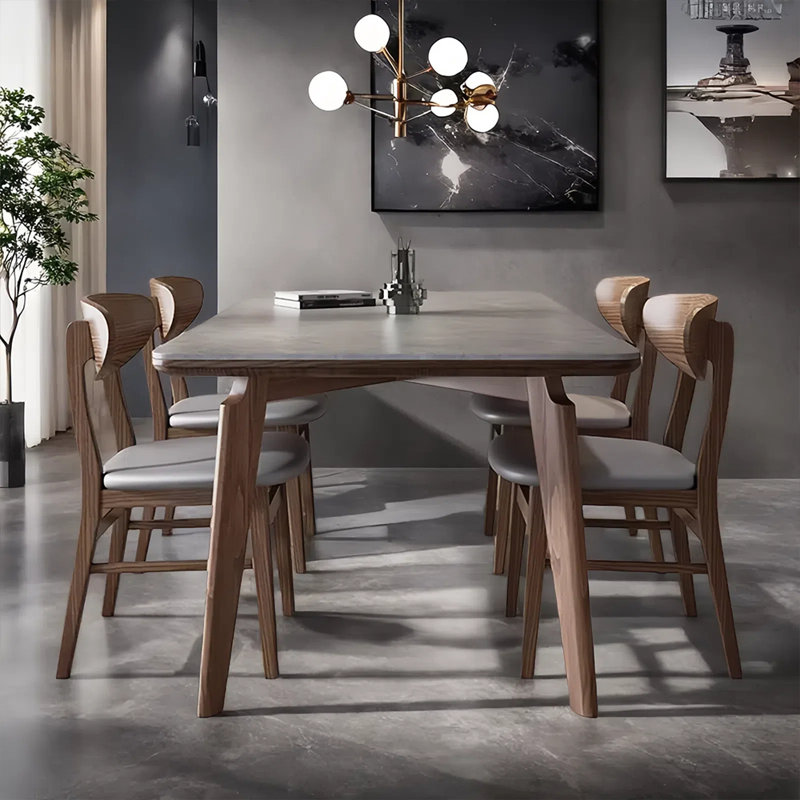 Ensemble de table et chaises gris, H 29,52 po x L 62,99 po x l 31,49 po