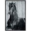 Chevaux qui courent, panneau rétro, effet de bois bicolore, chevaux de ferme, art numérique, ferme rustique, faune-101090673-101090671