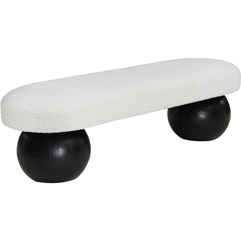 Bowie Storage Bench, Cream, Black