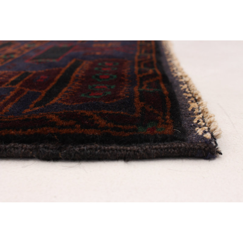 Tapis bleu marine foncé Maaza Rare War
