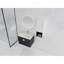 Meuble-lavabo mural 28 po avec lavabo en céramique et armoire latérale, armoire à portes à fermeture douce 28 po