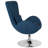 Marilo LeatherSoft Swivel Side Reception Chair with Bowed Seat - Guest Seating-88610585