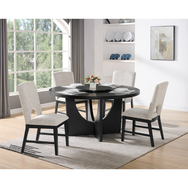 Ensemble de 2 chaises d'appoint modernes rembourrées en bois