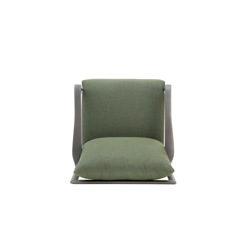 Outdoor Armchair, Green, Brown, No