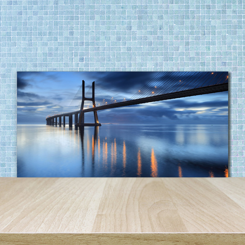 Lukesha 50cm W x 100cm L Glass Peel and Stick Panel