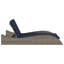  Chaise longue en polyester avec coussins gris 44,9 po x 80,7 po x 28,7 po-14844698