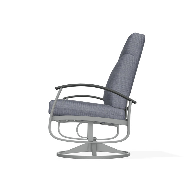 Belle Isle Outdoor Lounge Chair, Graphite, Proven Denim
