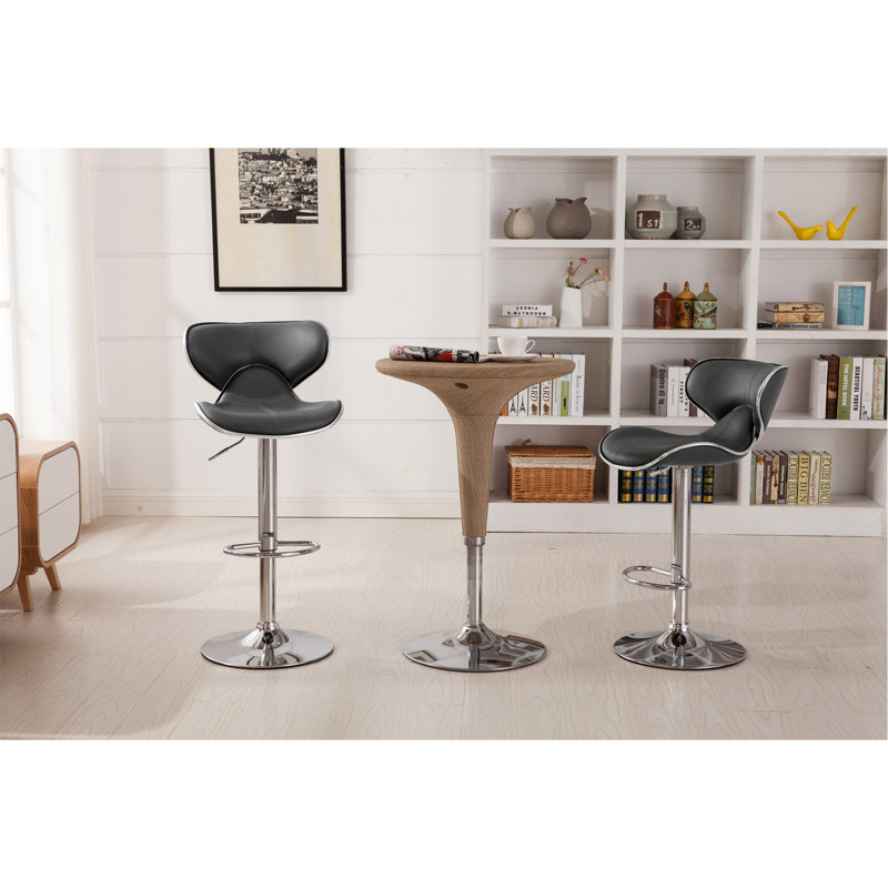 Ensemble de 2 tabourets de bar Upholstery Airlift, Grey