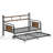 Twin Daybed with Trundle, Double Storage, Charging Station and LED Lights