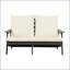 Causeuse d'extérieur avec coussin et jardin-599087146