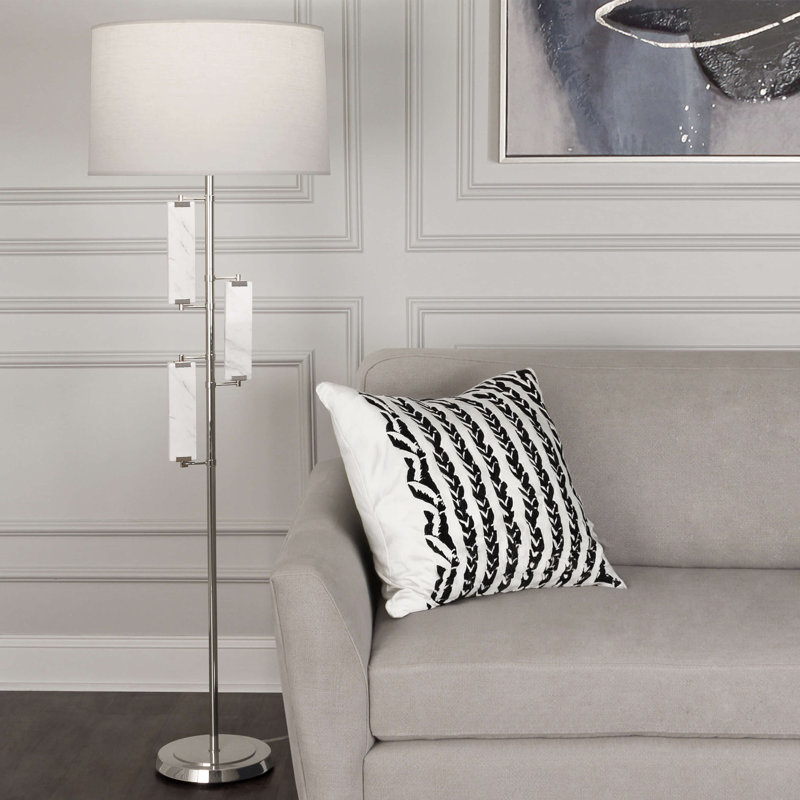 Alston Floor Lamp, Polished Nickel