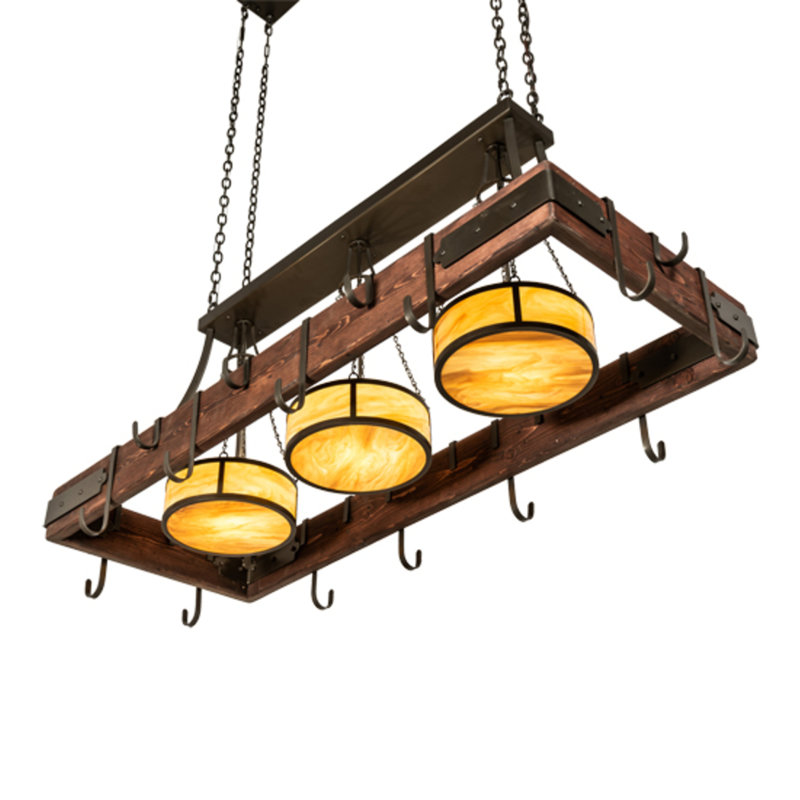 Steamboat 60" Rectangle Chandelier Pot Rack