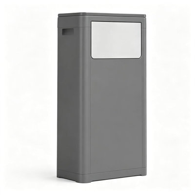25L Kitchen Bin, Slim Waste Bin with Top and Side Opening