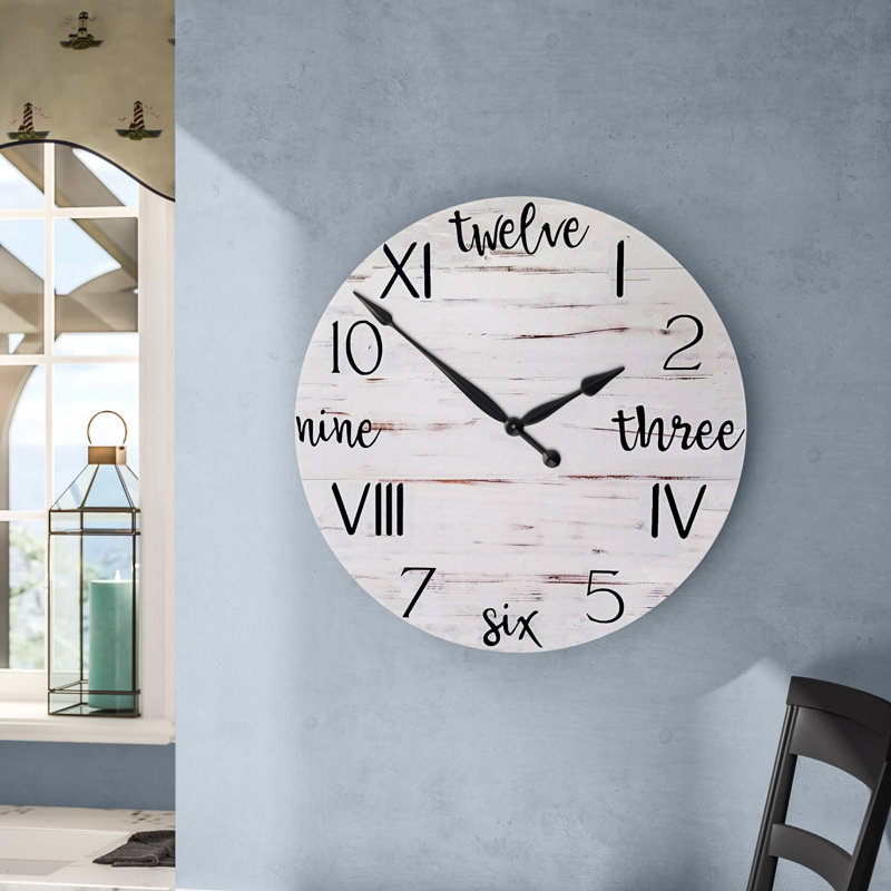 Bourget Wall Clock, Small, White