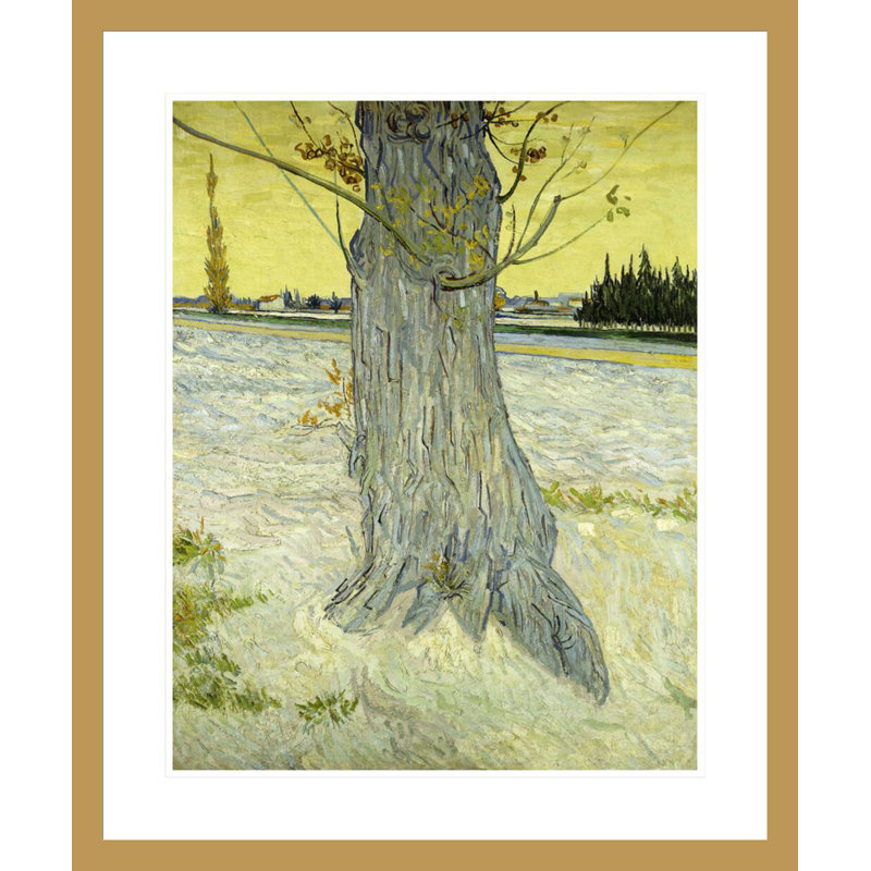 «The Old Tree» par Vincent van Gogh, impression giclée encadrée, H 28,18 po x l 23,5 po