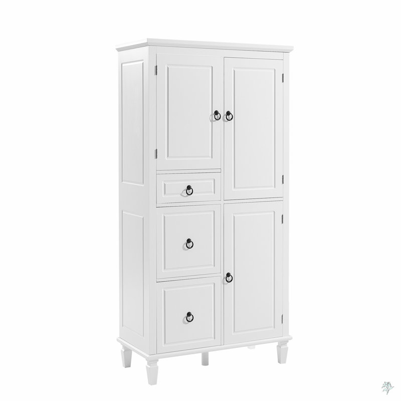 Multi-Functional Storage Cabinet With Adjustable Shelves, 3 Drawers, And 3 Enclosed Compartments