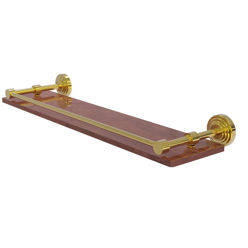 Beresford Bracket Shelf, Polished Brass, 3" H x 22" W x 5" D