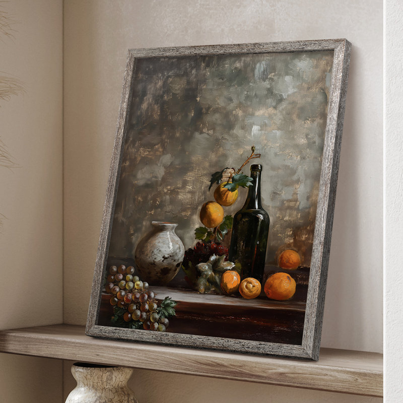 Reproduction encadrée FLORAL Series DCCXVI - bois massif, H 11 po x l 9 po