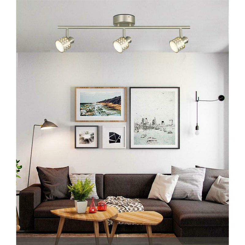 28'' 3 -Light Fixed Track Track Kit with Dimmable and Adjustable Head