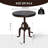 Cecy Pine Round Solid Wood Top Metal Base Dining Table-306142395