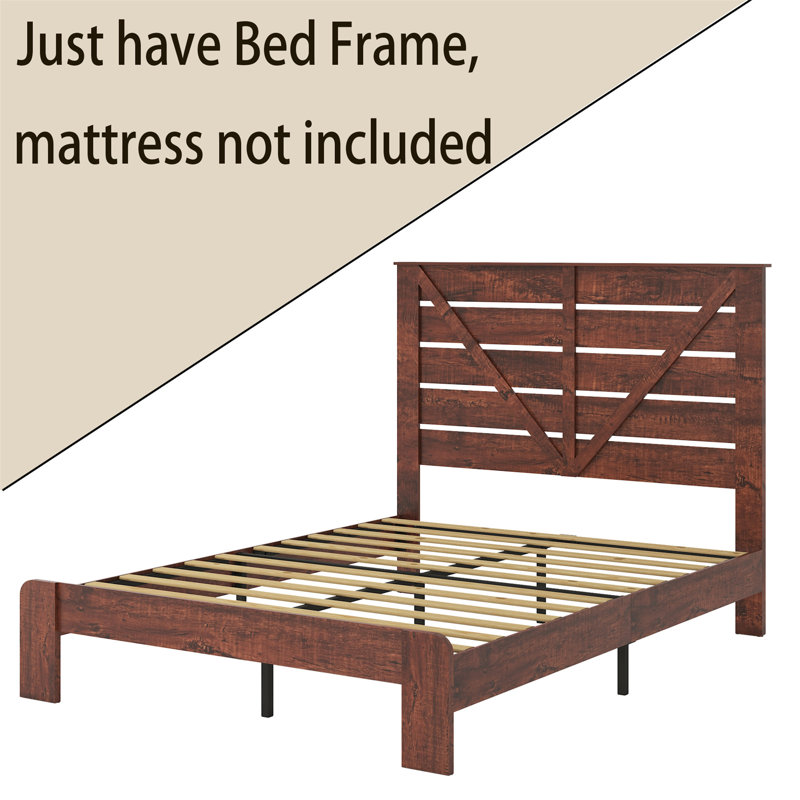 Cadre de lit en bois sans matelas, Grand