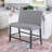 Barneveld Theartis Gray Upholstered Counter Bench