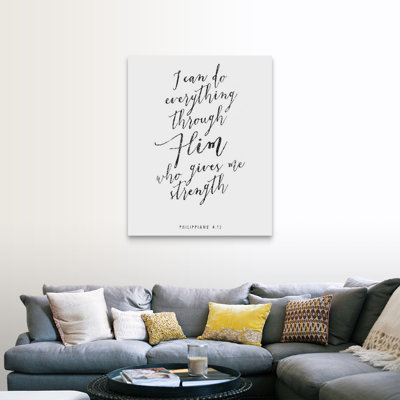 " Handlettered Bible Verse - Philippians 4:13 "