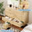 6-Drawer Dresser for Bedroom, Large Wood Storage Chest, Modern Handleless Cabinet for Living Room-335360197