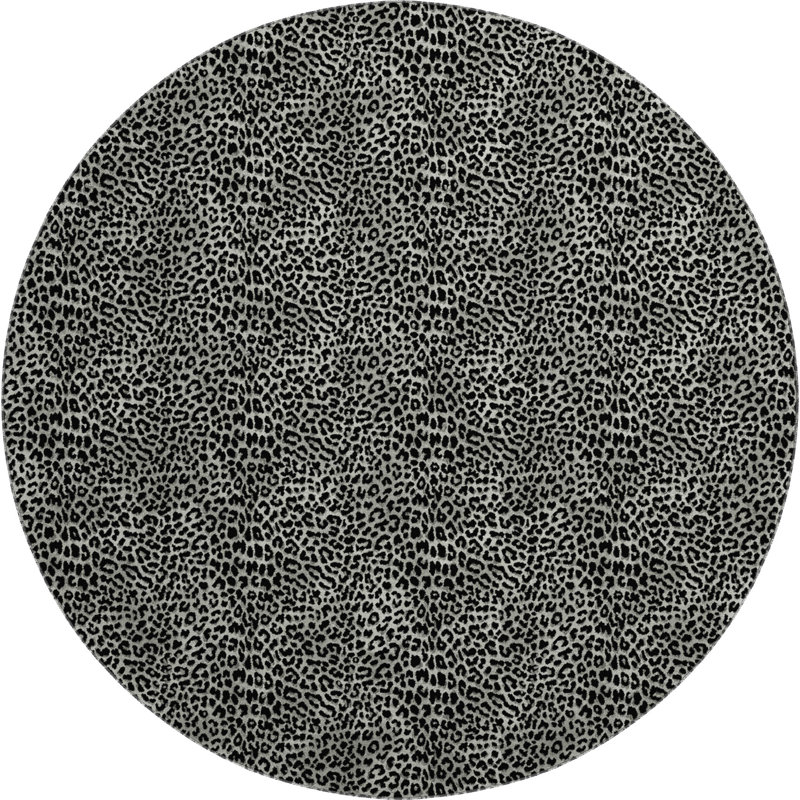 Premium Machine Washable Kishonna AMF43 Shadow Rug, Round 8'