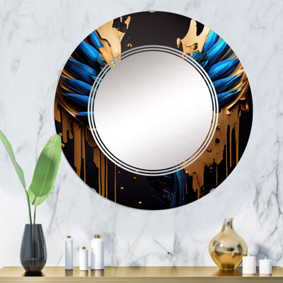 Miroir mural bleu et or Angel Wings II - Wings Angel