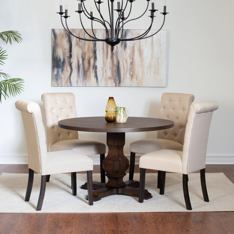 Turnage 4 - Person Pedestal Dining Set, Tan
