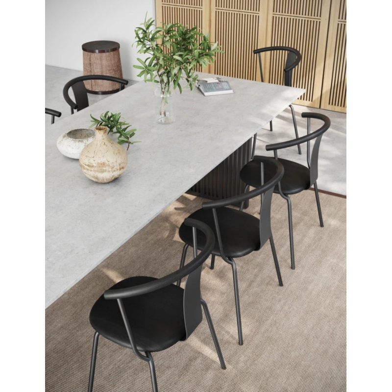 Gerre 17.7'' H Stacking Side Chair, Black