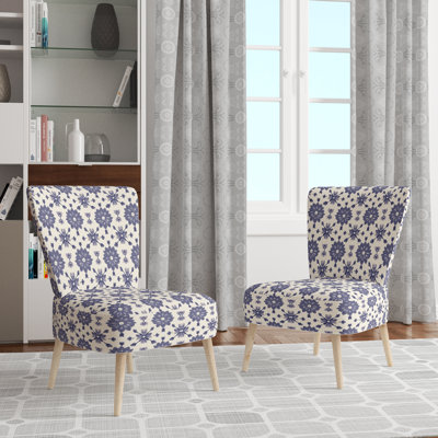 Chaise d'appoint Country Farmhouse - Chaise d'appoint mauve et mauve mauve et beige